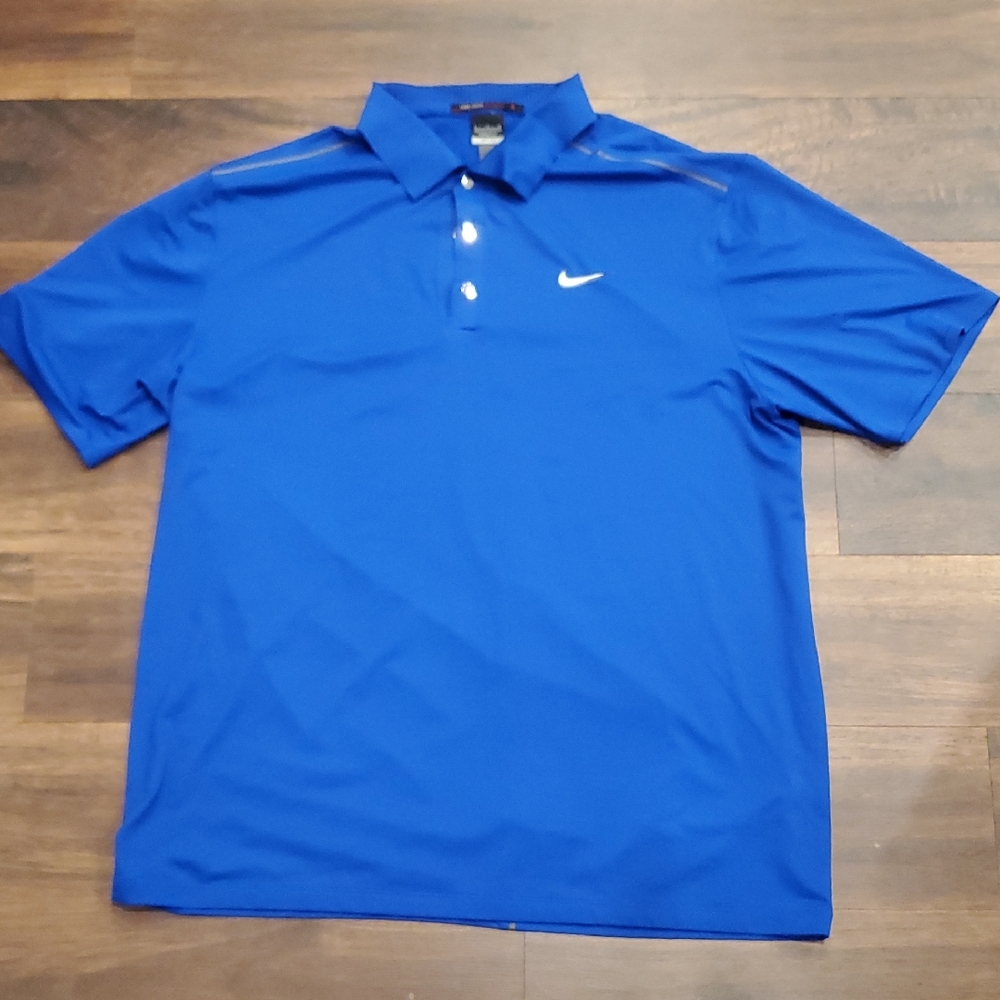 Nike Men's Vibrant Blue Polo Shirt